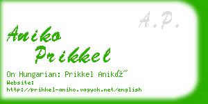 aniko prikkel business card